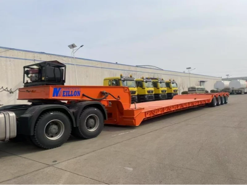 Hydraulic Linkage Steering Low Flatbed Trailer